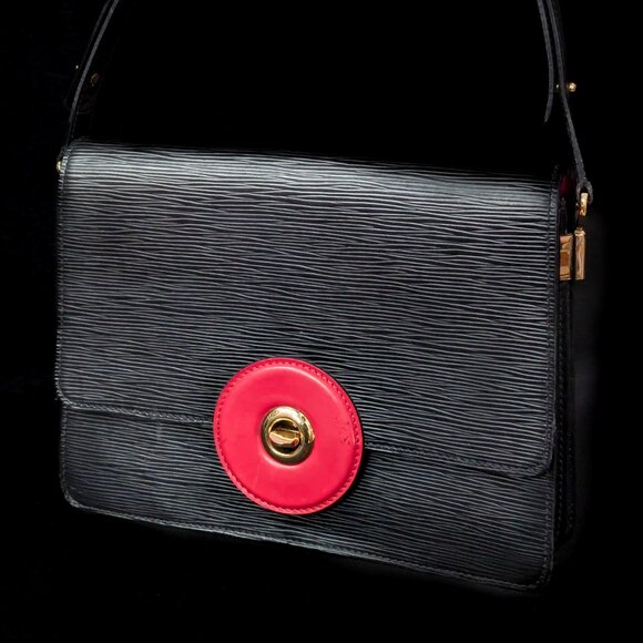 LOUIS VUITTON Epi Leather Friedland Bag Black Red Colorblock - Picture 3 of 16